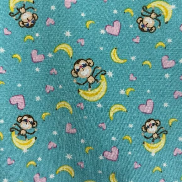 Scrubs by Nick & Sarah little monkey & banana print two pocket scrub top 1X - Picture 7 of 9
